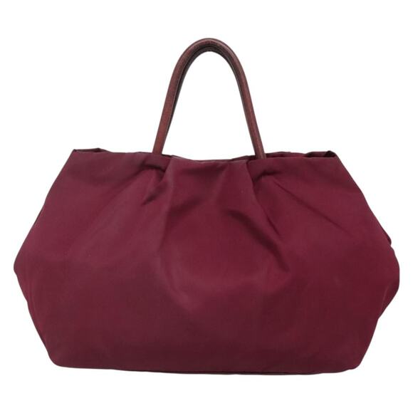 PRADA Hand Bag Nylon Purple Gold - Picture 3 of 12